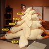 LOWEMN Giant Goose Stuffed Animal 20 in-Very Fat Duck Plush Pillow Hugging Comfy,Cute Huge Swan Plushies Gifts for Girls Kids Birthday Valentine's Day (20 in, White)