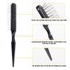 5 pcs Synthetic Wig Brush 3 Row Metal Bristle Hair Brush Hair Travel Size Metal Combs for Black Wig Brush Styling Comb Steel Pin Brush (Black)