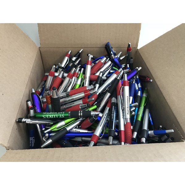 500 Lot Misprint Ink Pens with Soft Tip Stylus for Touch Screen, Assorted Barrel