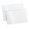 Card Envelopes 5x7, Goefun White Shimmer Cardstock with Envelopes, A7 Blank Cards and Envelopes Self Seal, 100 PCS Note Cards with Envelopes, Flat Invitation Cards