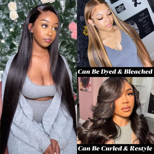 Idoli Straight Lace Front Wigs Human Hair, 13x4 HD Lace Frontal Wigs Human Hair, 180 Density Brazilian Virgin Lace Front Wig, Lace Front Wigs Human Hair For Black Women Natural Color (22 Inch)