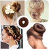10 Pcs Hair Bun Maker - Donut Bun Maker for Hair(5 medium and 5 small),Ballet Bun for Women and Kids with Elastic Hair Ties, Hair Pins(Light Brown)