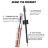 MAEPEOR Waterproof Eyebrow Gel 8 Colors Full-pigmented Long Lasting Liquid Brow Gel for Fuller & Defined Looking (#02 Cool Blonde)