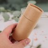 GLEAVI Empty Kraft Paper Jar Tube 15Pcs Round Paperboard 30ml Essential Oil Bottle Packaging Box Cardboard Deodorant Containers Brown Lipstick Boxes