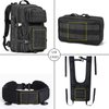 VEPKOIT Molle Straps with Snaps 4 inch, Tactical Mod Strap Molle Webbing Straps, Military Backpack Molle Accessories Snap Strap, Outdoor Bag Nylon Thumb Molle Connectors - 4 PCS(Black)