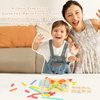 Keeygo Letter Number Construction Puzzle Educational Stacking Blocks Toy Set Shape Color Sorter Pegboard Game