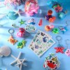 Under the Sea Party Favors Ocean Sea Animals Themed Party Supplies for Boys Girls, Bracelet Tattoo Sticker Stampers Keychain Ocean Sea Goodie Bag Fillers for Birthday Party Classroom Rewards (144 Pcs)