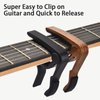 Guitar Capo, 2 Pack Capo for Acoustic Guitar, Guitar Capo for Electric Guitars, Bass, Buzzing-Free, Quick Release, Easy to Use, Black and Rosewood