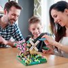 COZYMASS Architecture River Windmill Building Model Kit Micro Block Set Mini Blocks 600+ PCS with 2 Figure