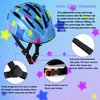 Lamsion Kids Helmet Adjustable with Sports Protective Gear Set Knee Elbow Wrist Pads for Toddler Ages 3 to 8 Years Old Boys Girls Cycling Skating Scooter Helmet-(Blue Star)