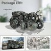 Piececool 3D Puzzles for Adults, Motorcycle with Sidecar Metal Model Building Kits for Family Time, Side Car DIY Assembling Arts and Crafts Best Birthday Gifts