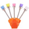 Electric Nail Drill Brush, 5pcs Nail Polish Grinding Drill Clean Brush Head Nail Dust Remover Nail Art Accessory for Household Nail Shop Use