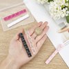 FINGERINSPIRE 5Pcs 5 Colors Acrylic Nail Art Brush Holder Stand 5 Grids Makeup Brush Organizer Holder with Container Nail Art Pen Brush Holder for Drawing Pens, Manicure Nail Carving Pencils