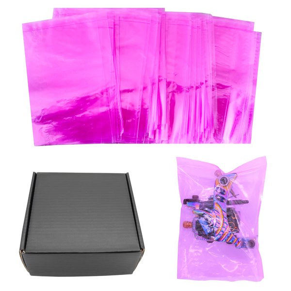 300PCS Tattoo Machine Bags,Disposable Tattoo Machine Bags Gun Bags Plastic Sleeve,Purple Tattoo Supplies Bags (3.9 in X 5.1 In) for Machine Covers Bags,Tattoo Supplies,Tattoo Kits (purple)