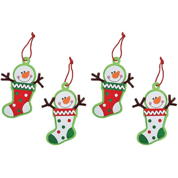 Snowman Christmas Ornament Kits, Set of 24 Christmas Crafts for Kids