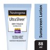 Neutrogena Ultra Sheer Dry-Touch Sunscreen Lotion, Broad Spectrum SPF 55 UVA/UVB Protection, Lightweight Water Resistant Face & Body Sunscreen, Non-Greasy, Travel Size, 3 fl. oz