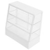 Toyvian Dollhouse Cake Cabinet Display Shelves Ornament Display Cabinet Kitchen Cabinets Decor Display Shelf Furniture Models Mini Cake Cabinet Small Cabinet Food Plastic White