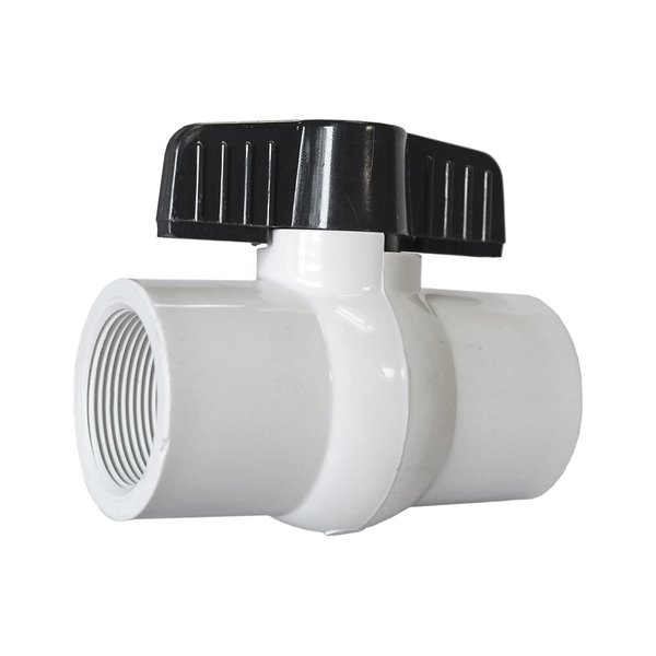 American Valve P200 1 1/2" PVC Ball Valve IPS Schedule 40, 1-1/2-Inch,White