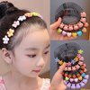 5 Pcs Full Circular Stretch Comb Headbands Flexible Plastic Circle Comb Colorful Plastic Hair Wrap Hairband Holder for kids Girls Hair Accessories C#01