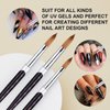 Shine Chance 2Pcs Acrylic Nail Brushes Set, 100% Pure Kolinsky Size 10 Nail Art Brush & Small Clean Up Brush, Art Design & Polish Mistake Cleaning Manicure Tools for Women Acrylic Application