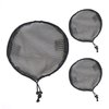 YTBYT 3 Pcs Black Round Ponytail Net Elastic Drawstring Hair Net Base for Making Afro Puff Drawstring Ponytail Wig