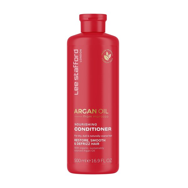 Lee Stafford Argan Oil Nourishing Hair Conditioner, 16.9 Fl Oz For Dry Dull and Naturally Coarse Hairs Hair Tretament Cream Defrizz Hair