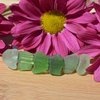 Genuine Shades of Green Sea Glass French Barrette Hair Clip