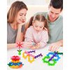 Vanmor 300 PCS Stem Building Blocks Preschool Educational Toys for Kids 5-7, Discs Sets Interlocking Snowflake Solid Plastic STEAM Activities Fun Gifts Ingenuity Playset for Children