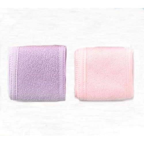 WOIWO 2 Pieces Spa Facial Headband,Stretchable Head Wrap Headbands with Magic Tape for Wash Face, Yoga, Sport, Makeup, Etc