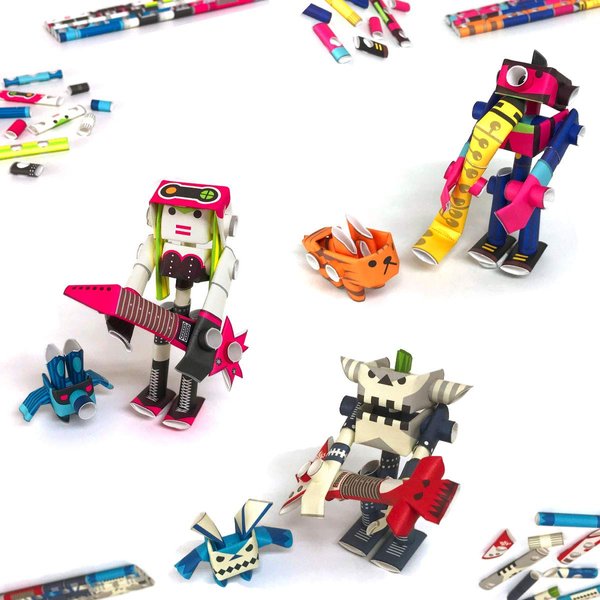 PIPEROID DIY 3D Puzzle Paper Craft Kit Value Pack 3 pcs Set (Rock Stars) - Japanese Arts and Craft Kit for Kids and Adults - Birthday Gift and Party Favor for Origami Paper Craft Enthusiasts