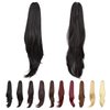 ponytail extension,24" claw clip hair extensions ponytail Long straight hair Hair Extension Natural Looking Synthetic Hairpiece for Women Natural Black