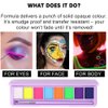 Yeweian 2 Pcs Water Activated Eyeliner Palette Liquid Eyeliner Colorful Set Hydra Graphic Eyeliner Makeup, Neon Face Paint Glow UV Black White Red Body Paint Rainbow Eyeliner(01+02)