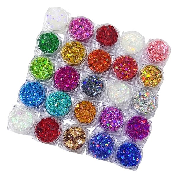 GSHLLO 10 Pcs Face Glitter Makeup Gel Chunky Holographic Body Glitter Cosmetic Eye Glitter Festival Hair Glitter Makeup Glitter Glue Make up Sequins for Halloween