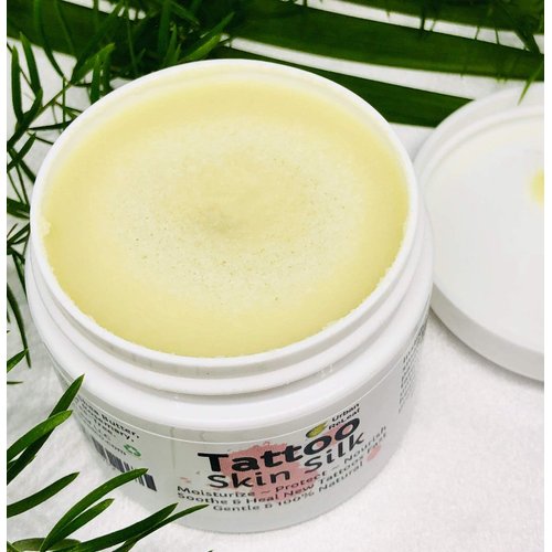 Urban ReLeaf TATTOO SKIN SILK! Heal new ink fast! Brighten old tats! 100% Natural Shea Butter Salve Ointment, Cream Lotion Protect! Vegan. Healing Botanicals!
