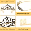 BAHABY It's My Birthday Sash & Rhinestone Tiara Set Princess Birthday Sash and Tiara for Women Birthday Decorations (Black)