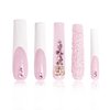 LOVFUL Press on Nails Sweet Elegance | Handmade with Full Covered Crystals | Reusable Fake Nails | Square | H34-L