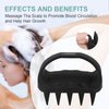 LORSEX Shampoo Brush Scalp Massager, Soft Silicone Scalp Care Hair Brush for Wet Dry Hair, Scalp Scrubber for Women Men Kids (Black)