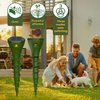 Mole Repellent Screw Solar Powered Outdoor Groundhog Deterrent Vibration Stakes Quiet Get Rid of Snake Vole Gopher Armadillo for Yard Lawns - No Noise Poison Kill Traps (Green 2pack)