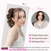REECHO 12" Ponytail Extension, Classic Loose Curly Wavy Claw Clip Pony tails Hair Extensions Hairpieces for Women (Dark Brown with Highlights)
