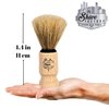 The Shave Factory 100% Pure Boar Bristles Shaving Brush Medium - Beech Wood Handle, Engineered for the Best Shave of Your Life. Safety Razor, Double Edge Razor, Straight Razor, Shaving Razor