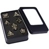 AUSTOR Metal DND Dice Set 7 Pieces Leaf DND Dice Hollow Polyhedral Dice D20 D12 D10 D% D8 D6 D4 Metal Dice with Metal Box for Dungeons & Dragons RPG Board Games (Antique Bronze)