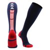 MadSportsStuff Patriot Stars and Stripes USA Flag Over the Calf Socks (Navy/Red/White 2.0, Medium)