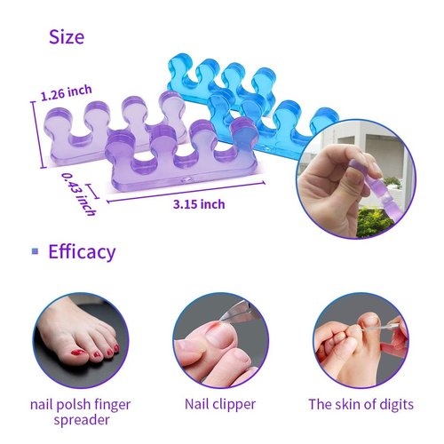 SUNFATT Toe Separators for Pedicure,Toe Separators for Women,Pedicure Toe Separators for Separating Toenails or Nails,Easy Finger and Toenail Polish Grooming,Soft Gel Toe Spacers Pedicure Kit.