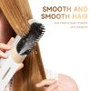 Casbomy Hair Straightener Brush, Travel Hair Straightener, 3 Modes Cordless Portable Straightening Brush for Women, Mini Size Hot Comb, Charging with tp-c(White)