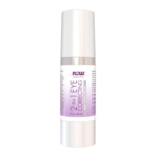 NOW Foods Solutions, Eye Cream, 2 in 1 Correcting to Tighten and Brighten the Eye Area, 1-Ounce