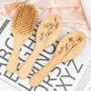 Generic Personalized Bamboo Brushes for Women Custom Name Hair Brush Bridesmaid Hairbrush Detangling Brush For Curly Hair Thick Hair Birthday Gift for Wife Mom Grandma Friends Sister Her