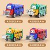 JUKUDAHU Transformable Toy Cars 4 PCS Cars for Kids 3 4 5 6 7 Years Old - Pull-Back Truck, Construction Toy Set, Toy Trucks with Transforming Cars, Boy Toys, Birthday Car Gifts for Kids