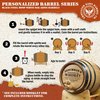 Thousand Oaks Barrel Co. Personalized 1 Liter Oak Aging Barrel Dispenser with Wood Stand, Bung & Spigot - Age Cocktails, Bourbon, Whisky, Rum, Tequila, Mead Wine - 1L Mini Whiskey Aging Barrels (P5)