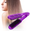 Double Sided Brush, Clamp Hair Brushes Straightener Anti-Static Styling Comb Hairdressing Tool V-Shape Hair Splint Combs Women Men Brushes for Home Barber Shop(Purple)