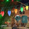 Supernoor 50LED C7 Christmas Lights,24Ft C7 Christmas Lights Battery Operated C7 Christmas String Lights Christmas Lights for Indoor Outdoor Xmas Tree Garden Patio Party Christmas Decorations